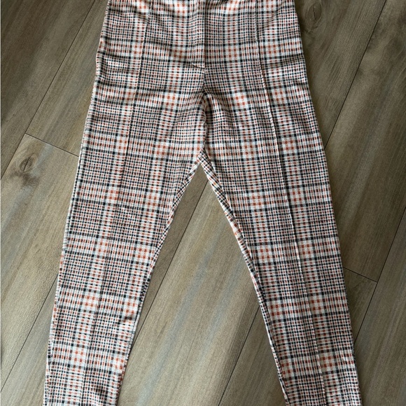 Free People Plaid Leggings in Cream and Black - Picture 3 of 16